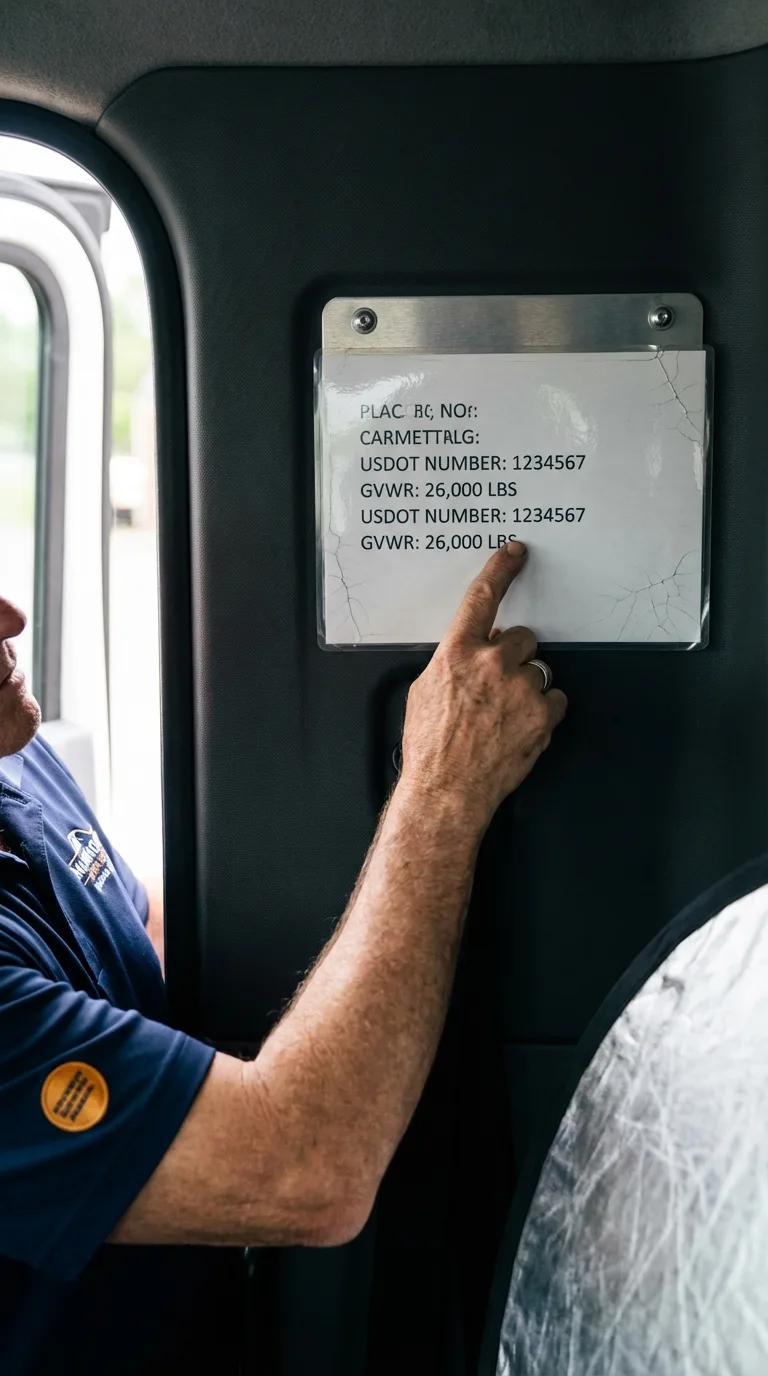 USDOT licensing placard verification in Pocomoke City